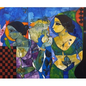 Abrar Ahmed, 30 x 36 Inch, Oil on Canvas, Figurative Painting, AC-AA-288
